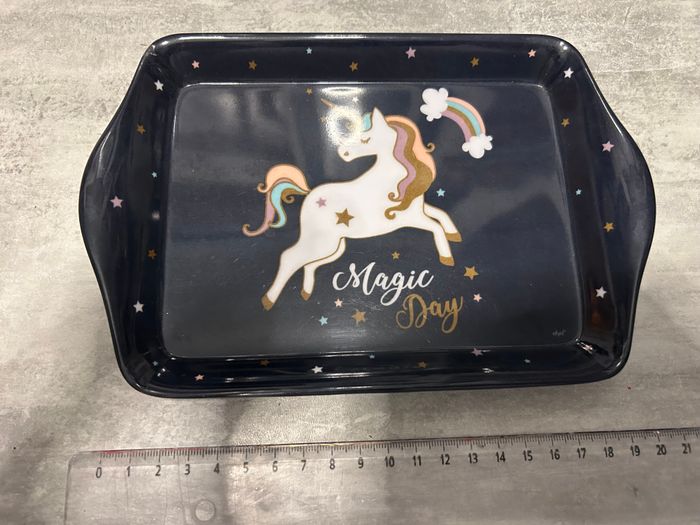 plateau de rangement ou de décoration licorne