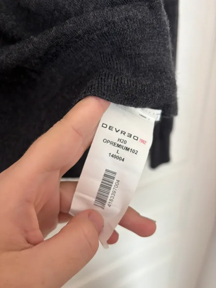 Pull gris anthracite laine de mérinos Devred taille L - photo numéro 6