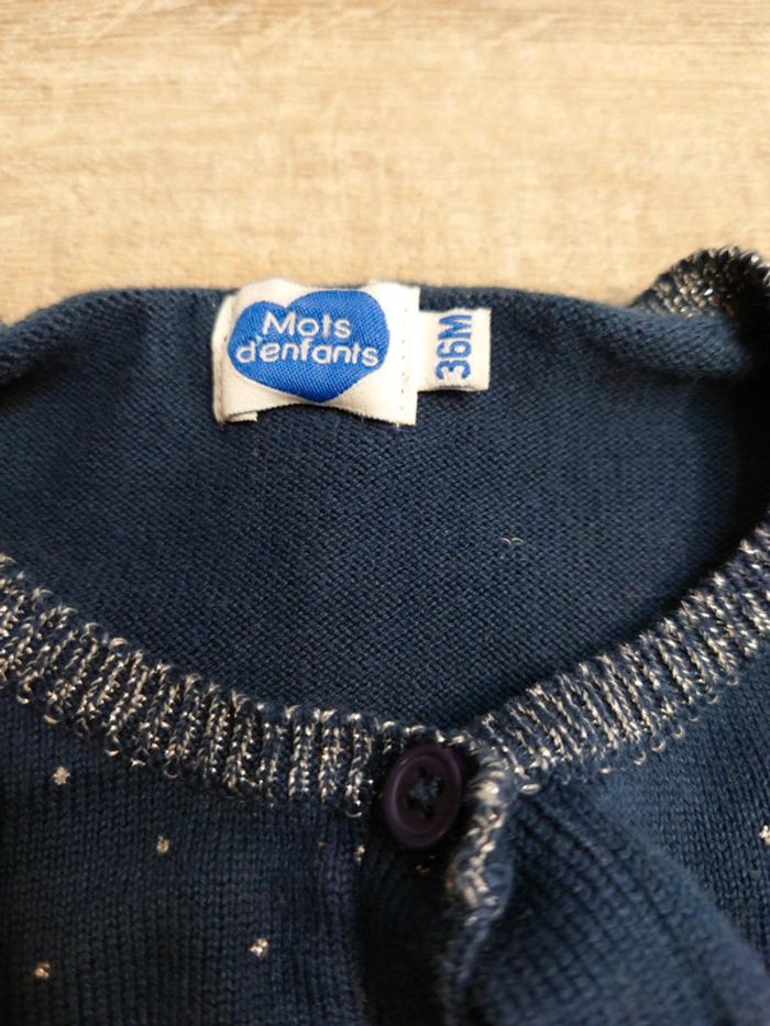 Gilet Mots d'enfants - 36 mois - photo numéro 3