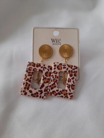 Boucles d oreilles léopard avec serpent neuve avec étiquette