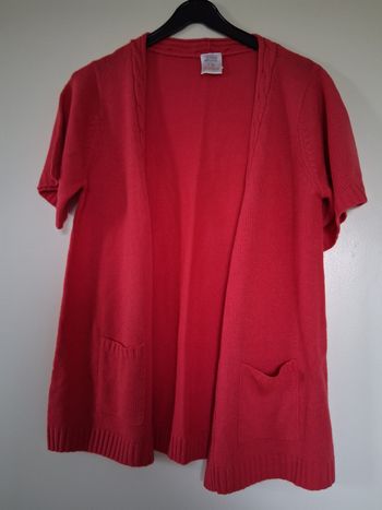 Gilet manches courtes rose " t-38-40"