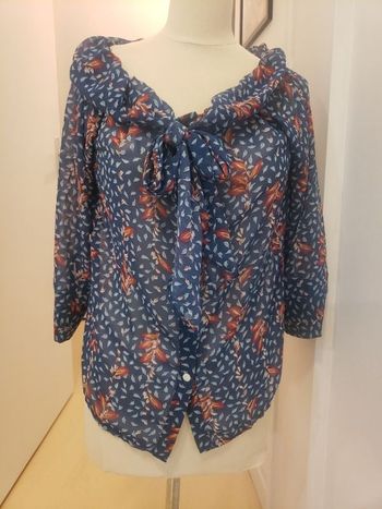 Chemisier légèrement transparent 3/4