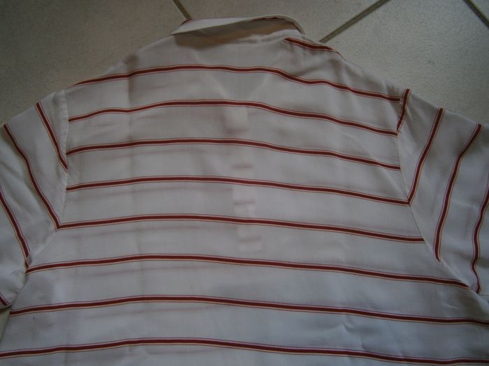 Chemisier MC blanc rayé rouge AMERICAN VINTAGE Taille 42 - photo numéro 9