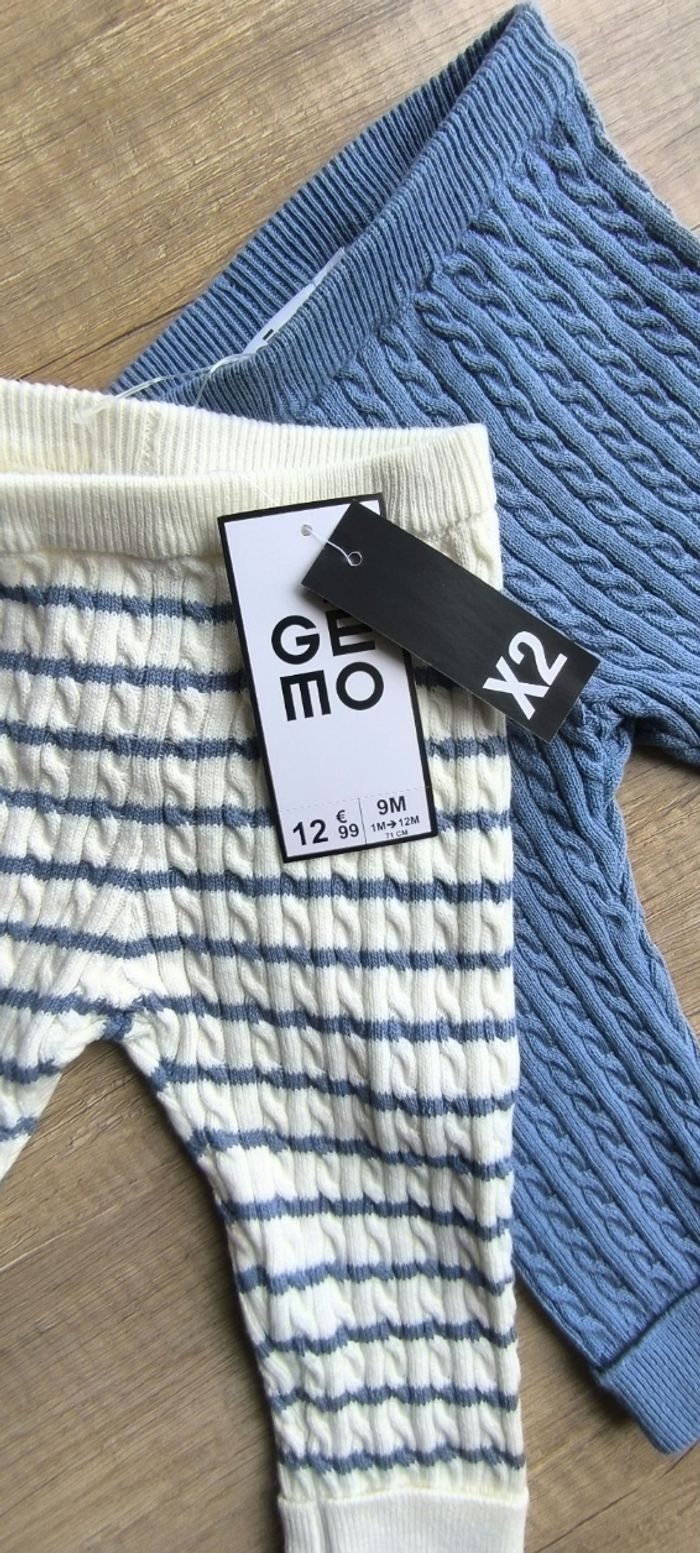 Lot 2 pantalons  en laine 9 mois - photo numéro 3