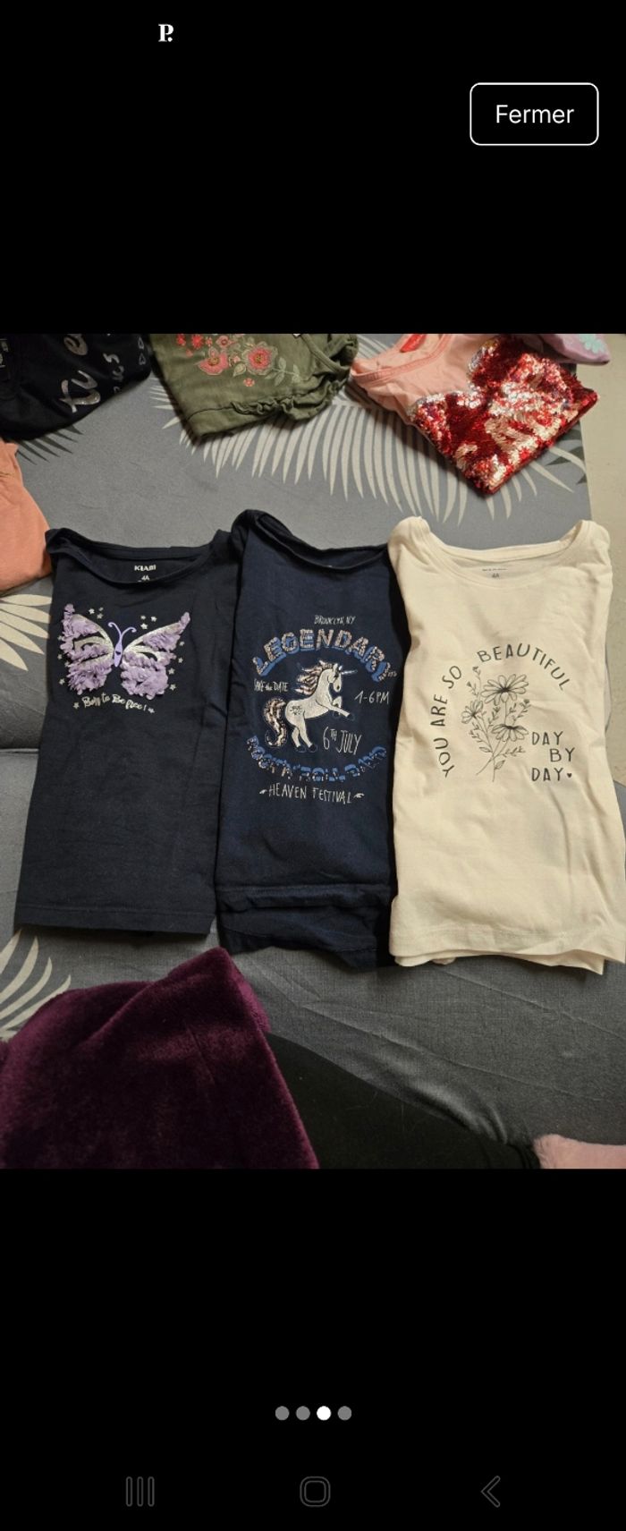 Lot de 10 Tee-shirt fille 4 ans - photo numéro 3