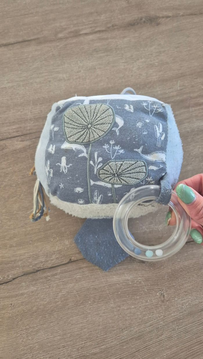 Cube d'activités en tissus Océan blue - photo numéro 8