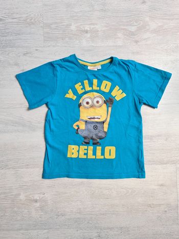 Tee-shirt manches courtes Minion taille 6 ans turquoise