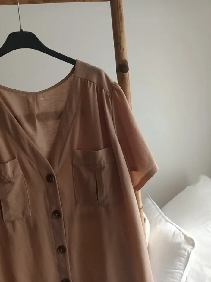 Blouse beige gros boutons taille XL - photo numéro 4