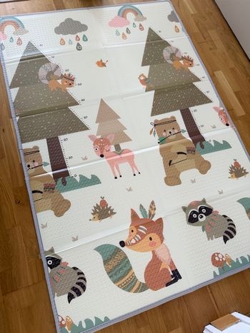 Tapis d’éveil bebe en mousse, pliable et réversible 