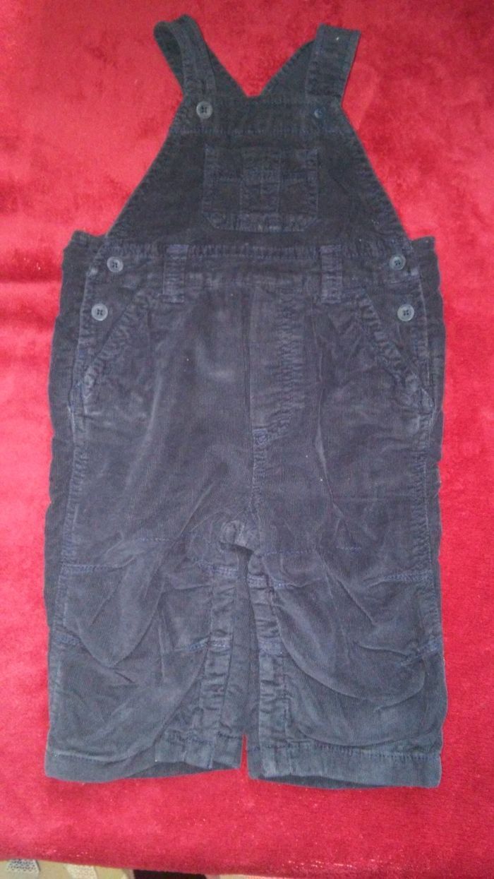 Salopette velours bleu foncé 6-12 mois garçon babyGap