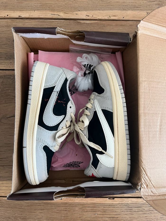Travis Scott X Air Jordan 1 Rétro Low Black Phantom - photo numéro 7