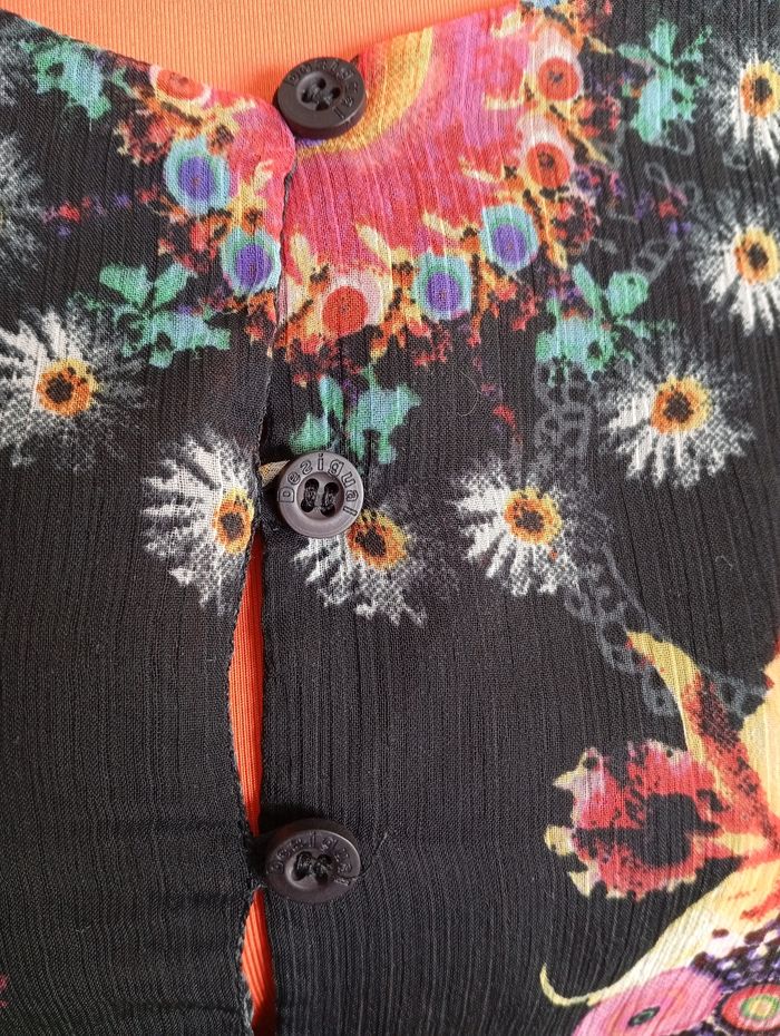 Blouse transparent Desigual femme 40 - photo numéro 3