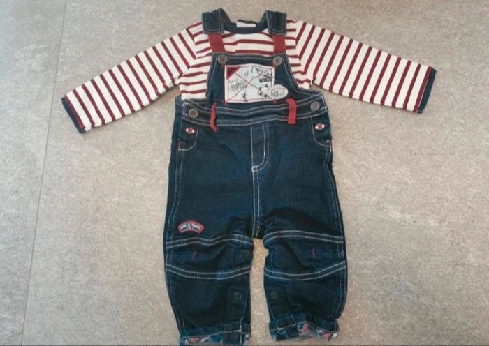 Ensemble salopette en jean bébé garçon 6 mois NEUVE