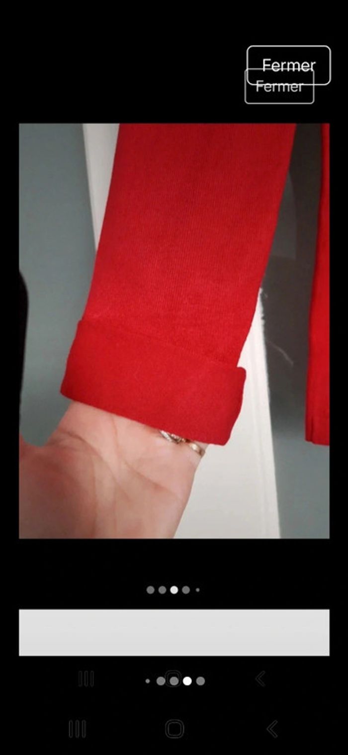 Pull rouge 38/ 40 zamba🔴 - photo numéro 4