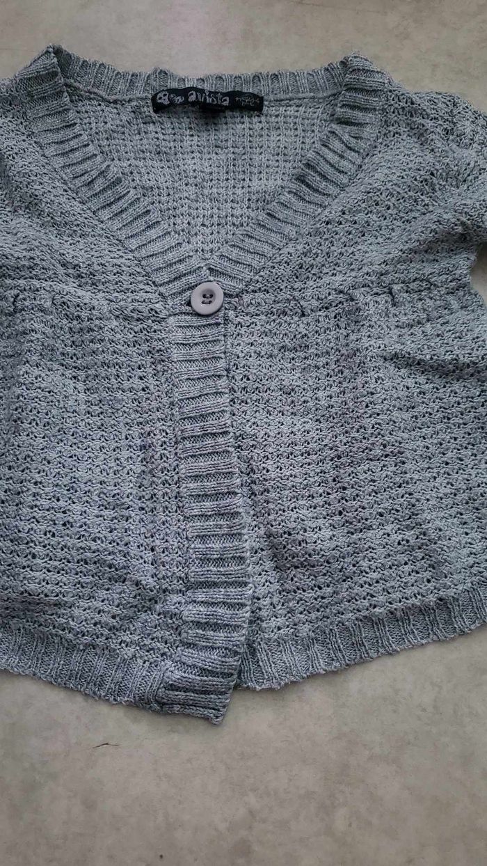 gilet gris fille 3 ans - photo numéro 4