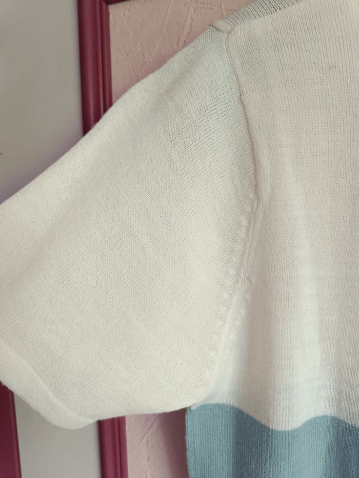 Haut bleu blanc " Paola Vialese" en T.4(42) - photo numéro 9