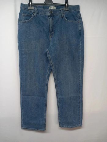 Jeans taille haute Lee vintage bleu foncé en coton