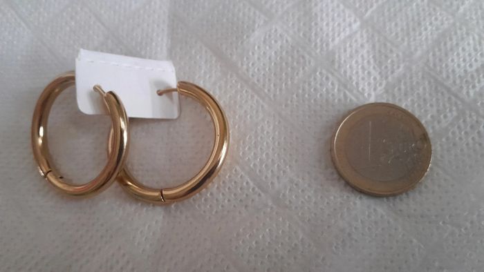 Sublimes créoles chic acier inoxydable dorées - photo numéro 5