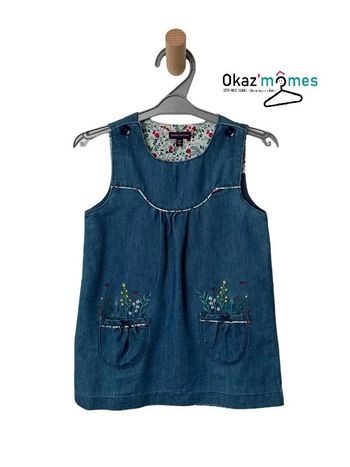 Robe légère bleu denim, motif fleuri - Sergent Major 3 ans (98cm)