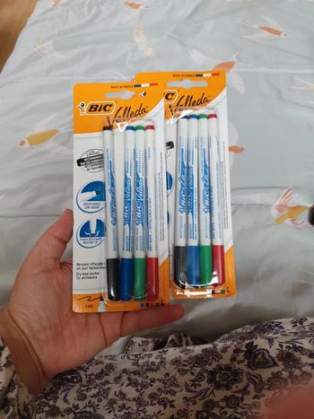 Lot de 2 paquets de feutres bic velleda