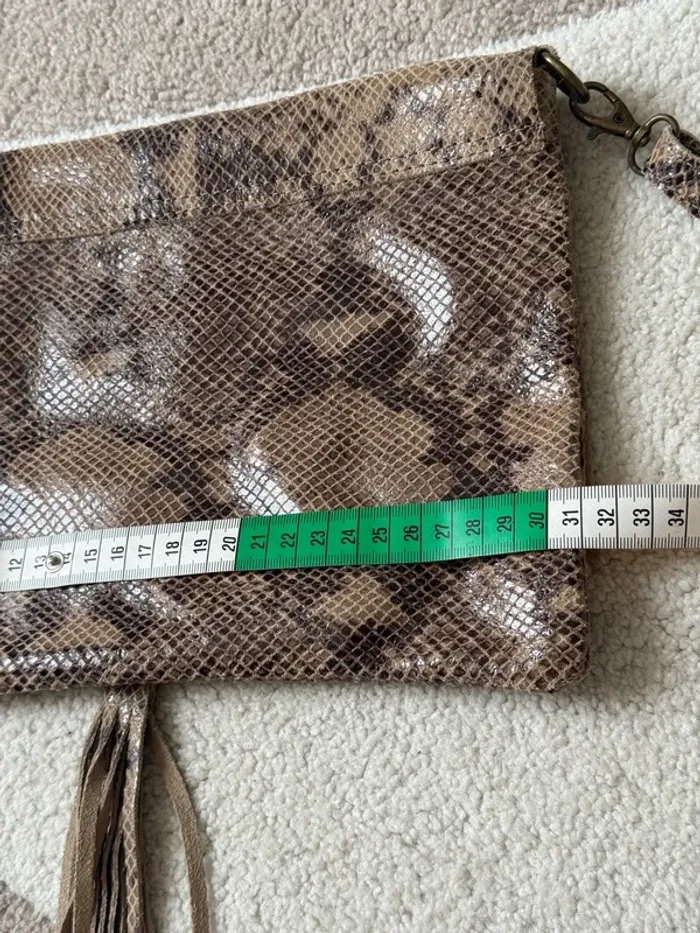Sac bandoulière cuir effet python – Genuine Leather - photo numéro 7