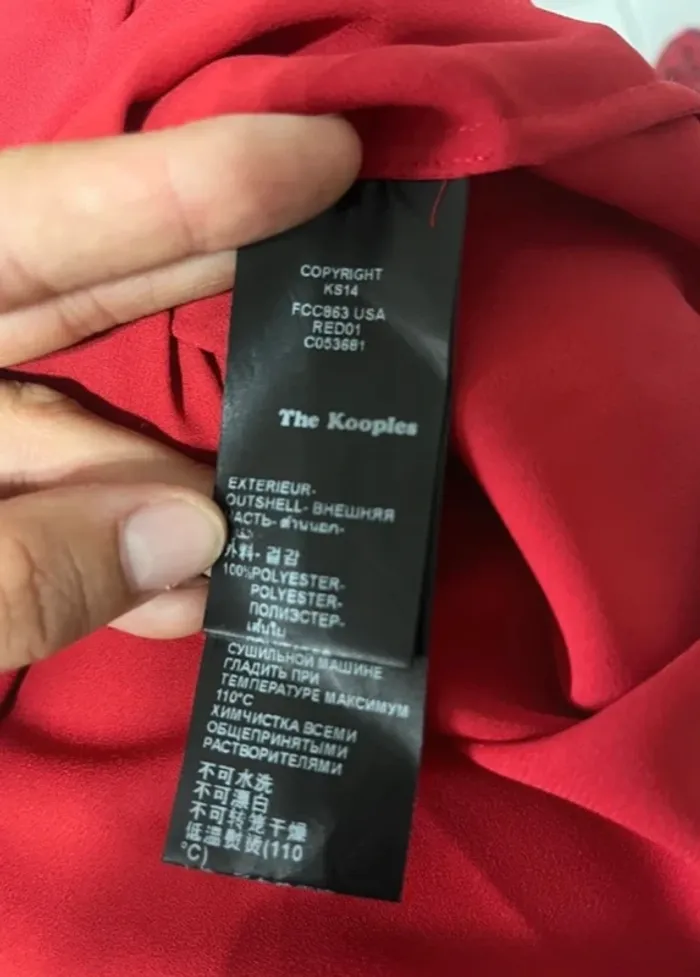 Blouse The Kooples rouge élégante - photo numéro 4