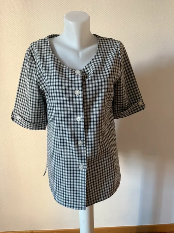 Chemisier vintage à carreaux en très bon état modissimo taille 38/40
