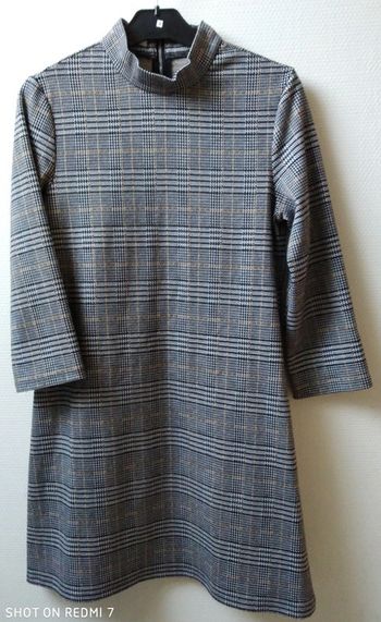 Promod robe carreaux gris noir taille 38