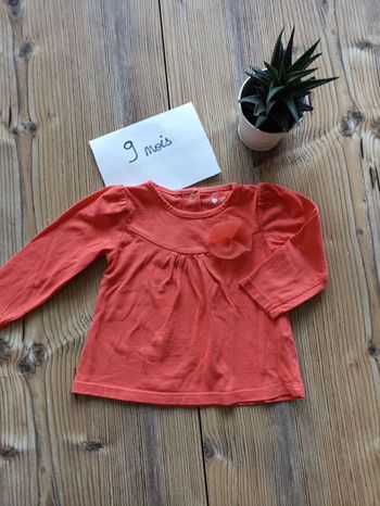 T-shirt manches longues fille 9 mois