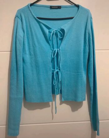 Gilet bleu boohoo à nouer