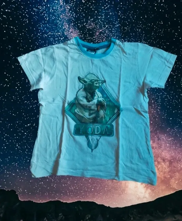 T-shirt manches courtes star-wars yoda 6 ans - photo numéro 2