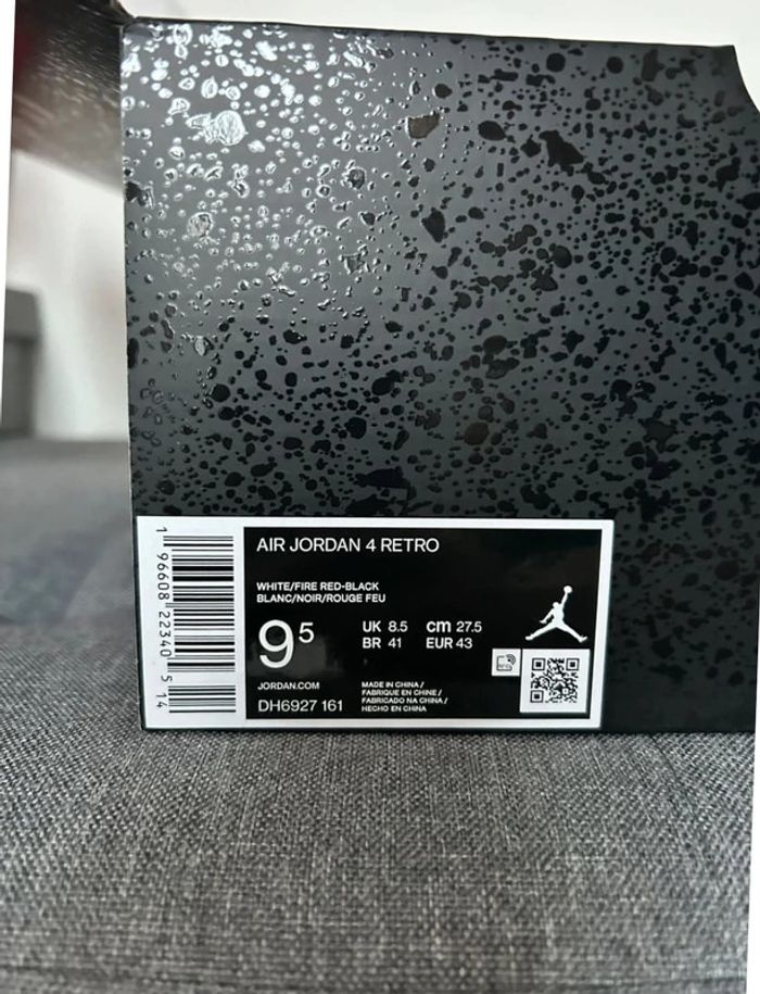 Air Jordan 4 rétro Red Ciment - photo numéro 5