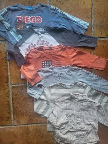 Lot de 6 tee-shirts manches longues garçon 3ans