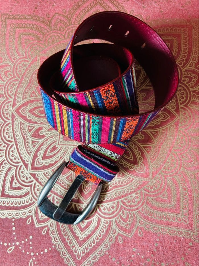 🌈Ceinture multicolore ethnique bohème hippie ethnic boho multicolor belt🌈 - photo numéro 2