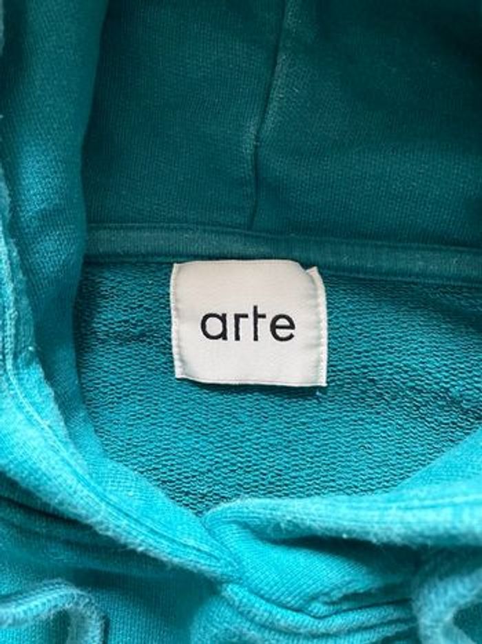 Hoodie Arte Antwerp turquoise logo brodé - Taille L - photo numéro 5