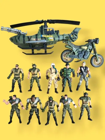 Lot de figurines militaires style gijoe + véhicules – Soldier Force AD