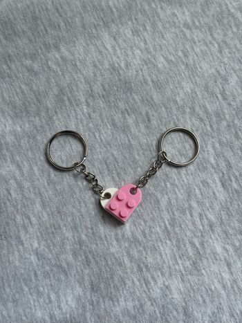 Porte clé lego cœur 