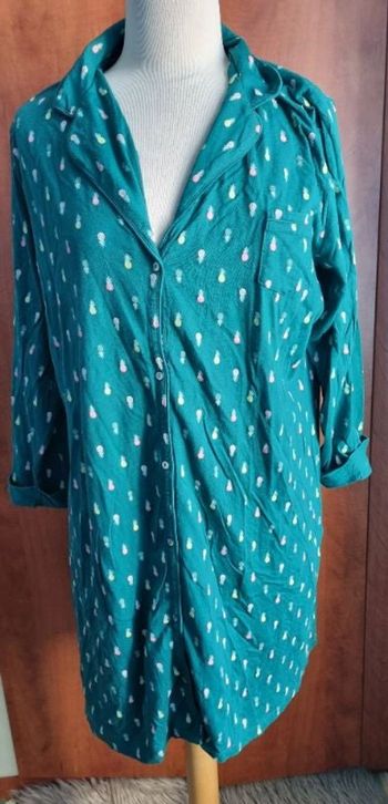 Chemise de nuit longue verte à motifs ananas XL