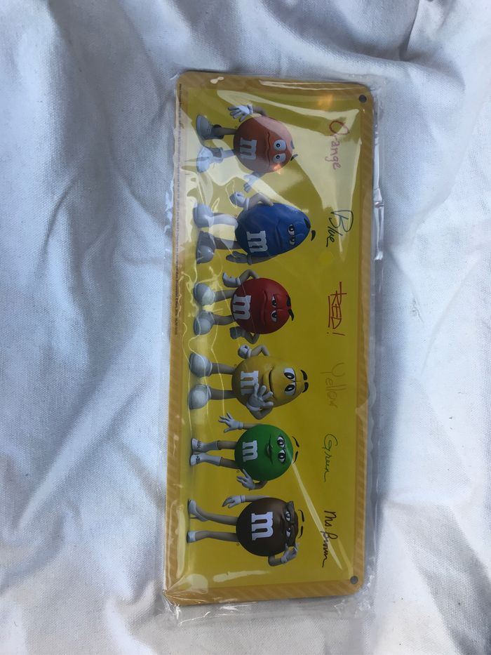 Plaque émaillée / métal m&m’s