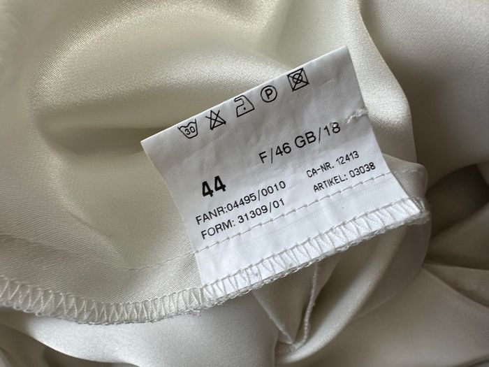 Chemisier blanc crème et doré Old Money Vintage T46 3XL - photo numéro 7