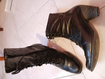 bottines hautes en cuir noires 36 Glachu Karston