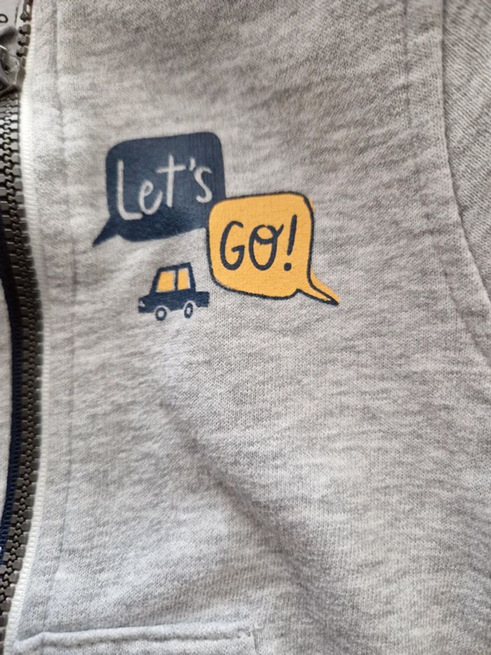 Gilet zippé gris 12m - photo numéro 3
