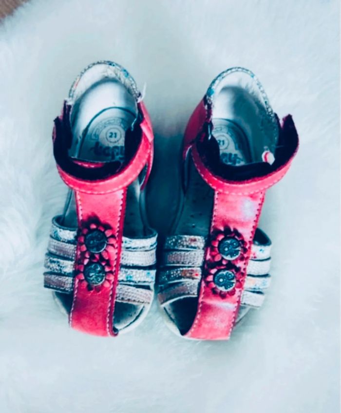 Sandale cuir fille été antidérapante pointure 21