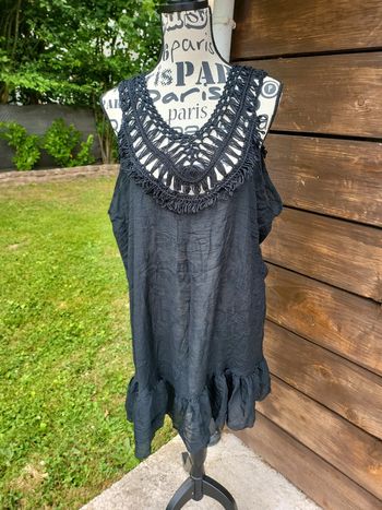 Robe de plage festival macramé bohème hippie 46