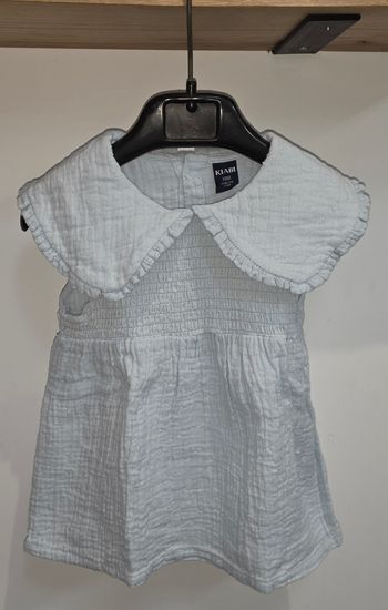 Robe MC bleu clair col Claudine #kiabi 18 mois