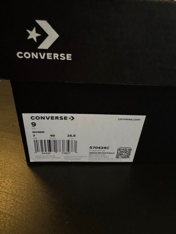 converse chuck taylor all star lift hi obsidian mist 570434c taille 40 - photo numéro 10