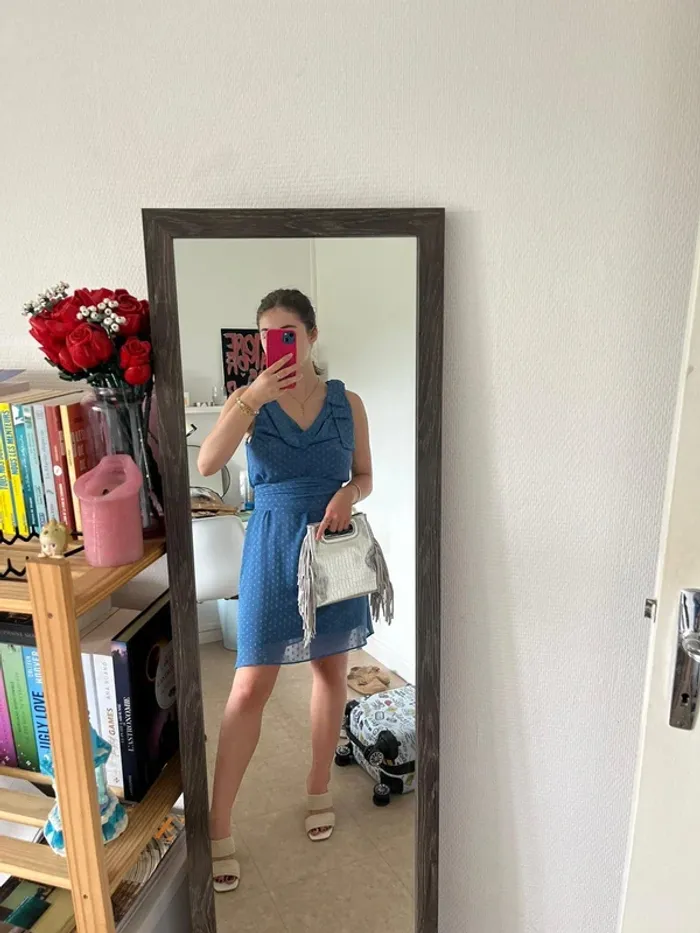Robe courte bleu