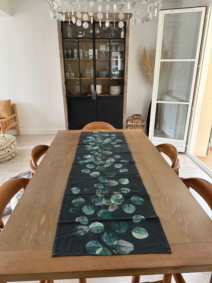 Chemin de table H&M en coton motif eucalyptus 🧚🏼 - photo numéro 2