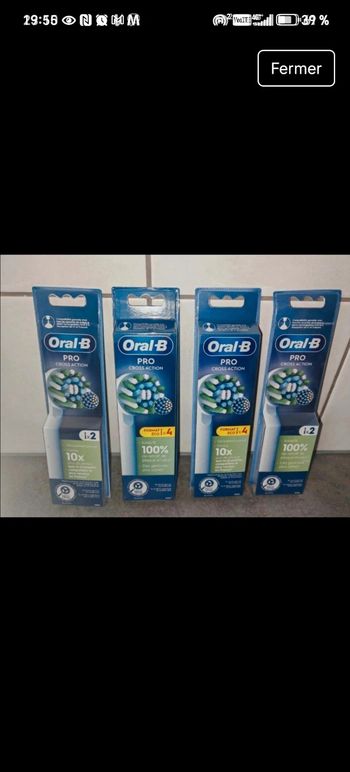 12 Brosettes oral b  neuve