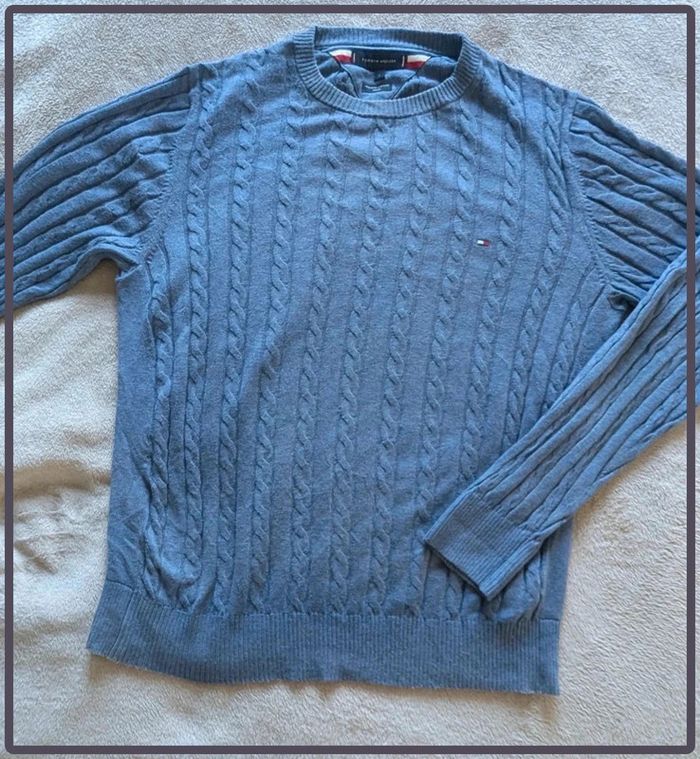 Pull Tommy Hilfiger taille S homme bleu - photo numéro 2